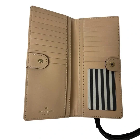 NWT KATE SPADE Southport Avenue Mandy Wallet Wristlet Black Leather - Picture 2 of 9